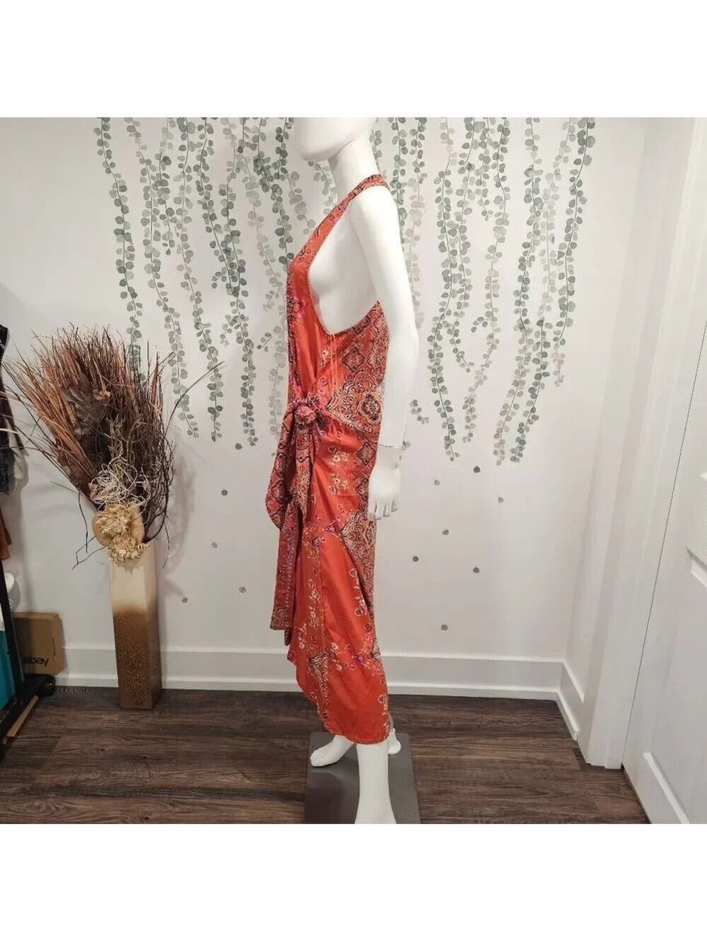 Kendall + Kylie Orange Boho Dress Size M - Picture 6 of 10